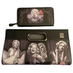 DG ANGELS Marilyn Monroe DOTD clutch purse and wallet set NWOT
